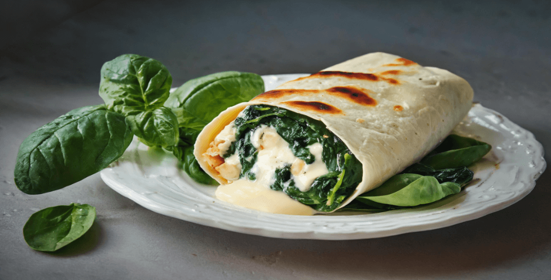 Wrap De Queso Y Espinacas Mandolina