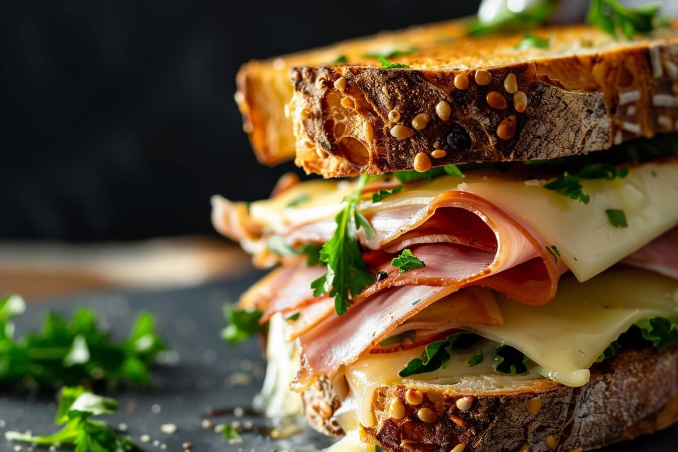 Sándwich de Jamón Serrano y Queso Brie Mandolina