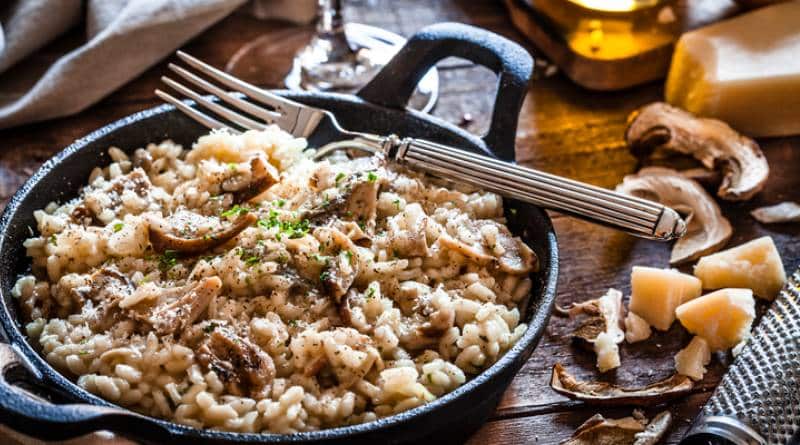 Recetas con arroz: Risotto cremoso con champiñones