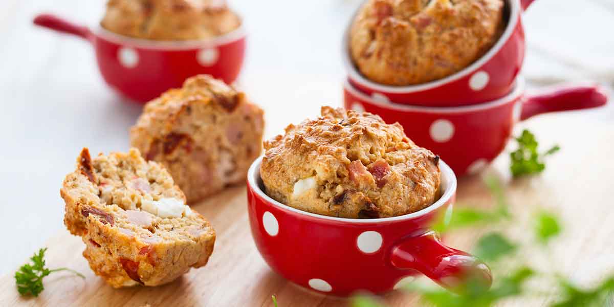 El snack perfecto: cupcakes de queso y tomates secos en airfryer