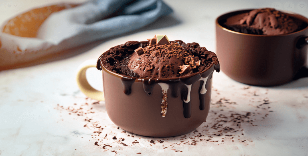 Mug Cake de Chocolate en Microondas 