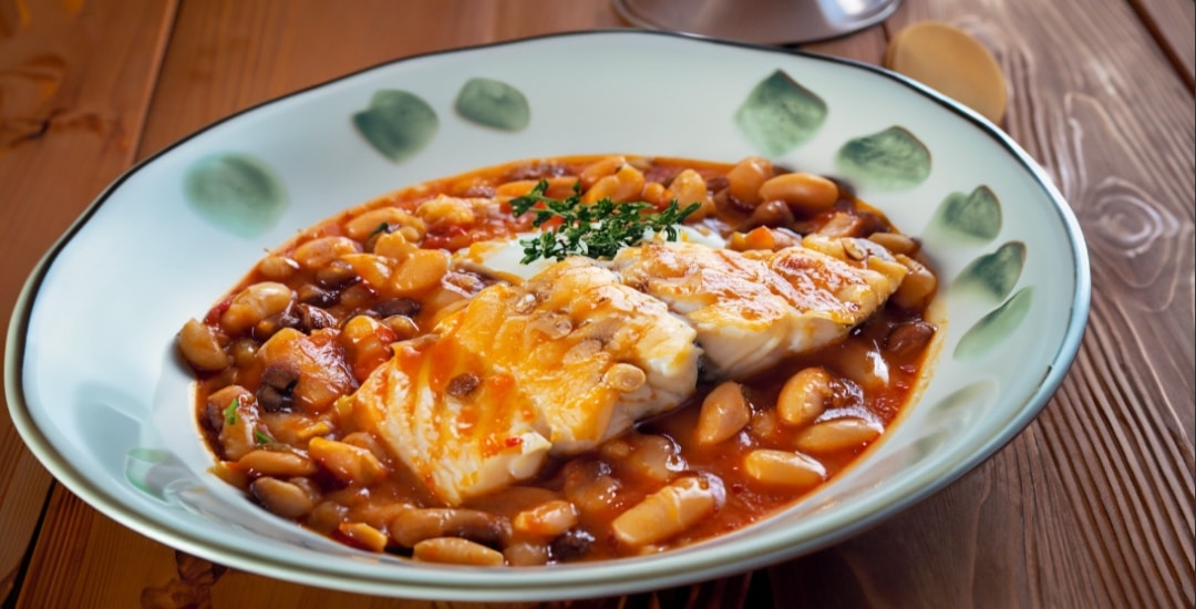 Guiso de Bacalao con Alubias en Thermomix
