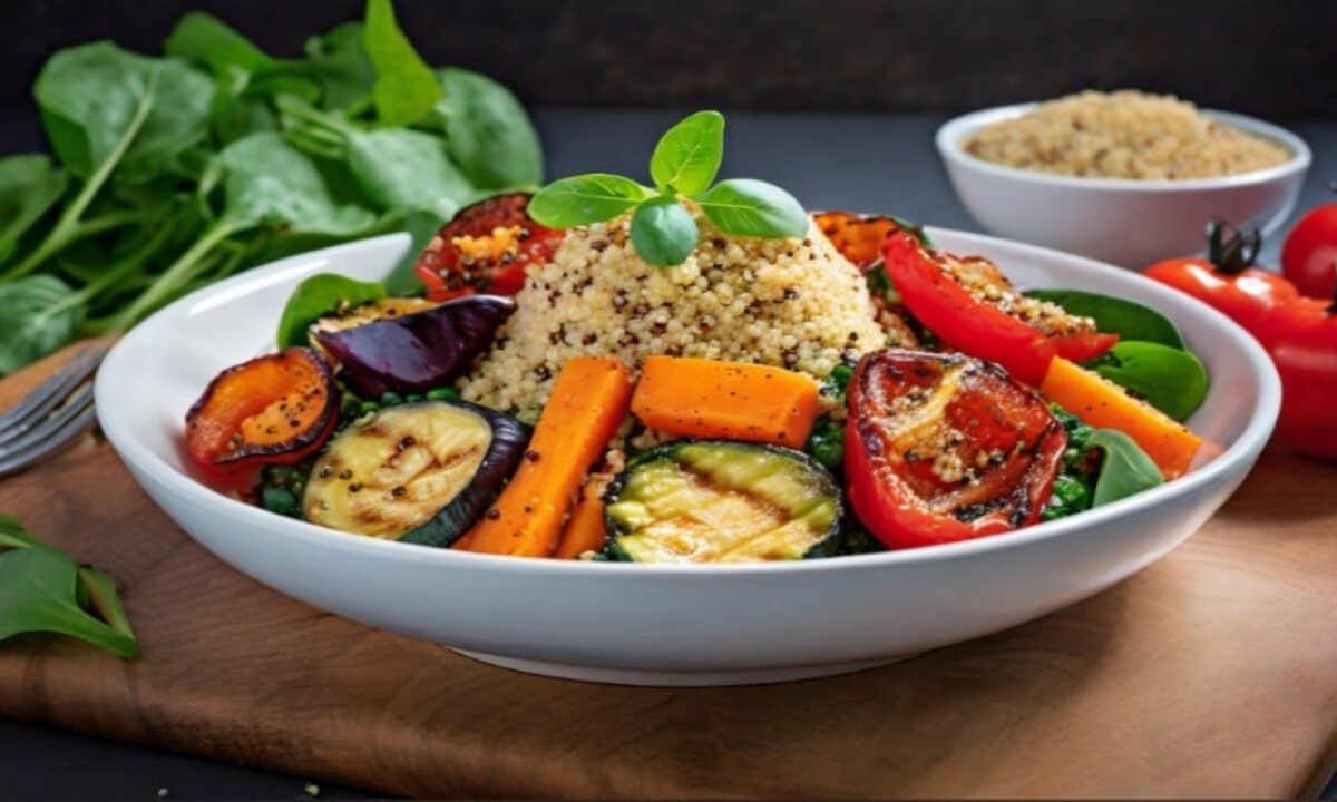 6. Quinoa con verduras asadas