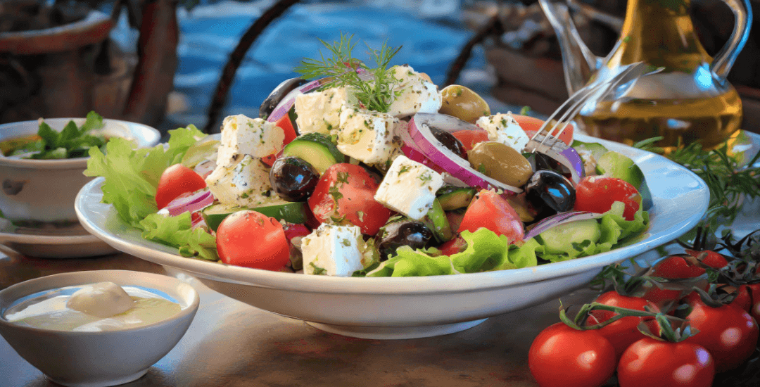 Deliciosa de ensalada griega