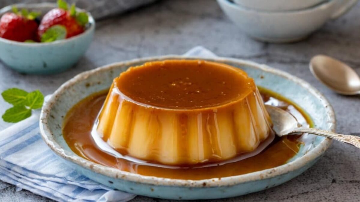 Flan de cajeta quemada