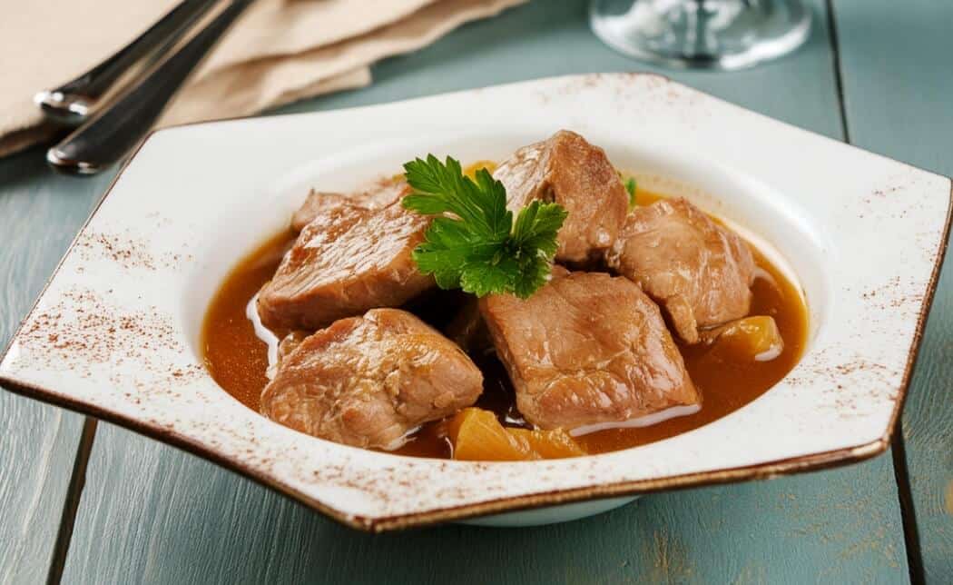 Receta de Estofado de Cerdo al Vino Tinto Receta de Estofado de Cerdo al Vino Tinto