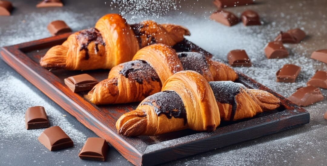 Receta de croissants rellenos de chocolate: Delicia francesa