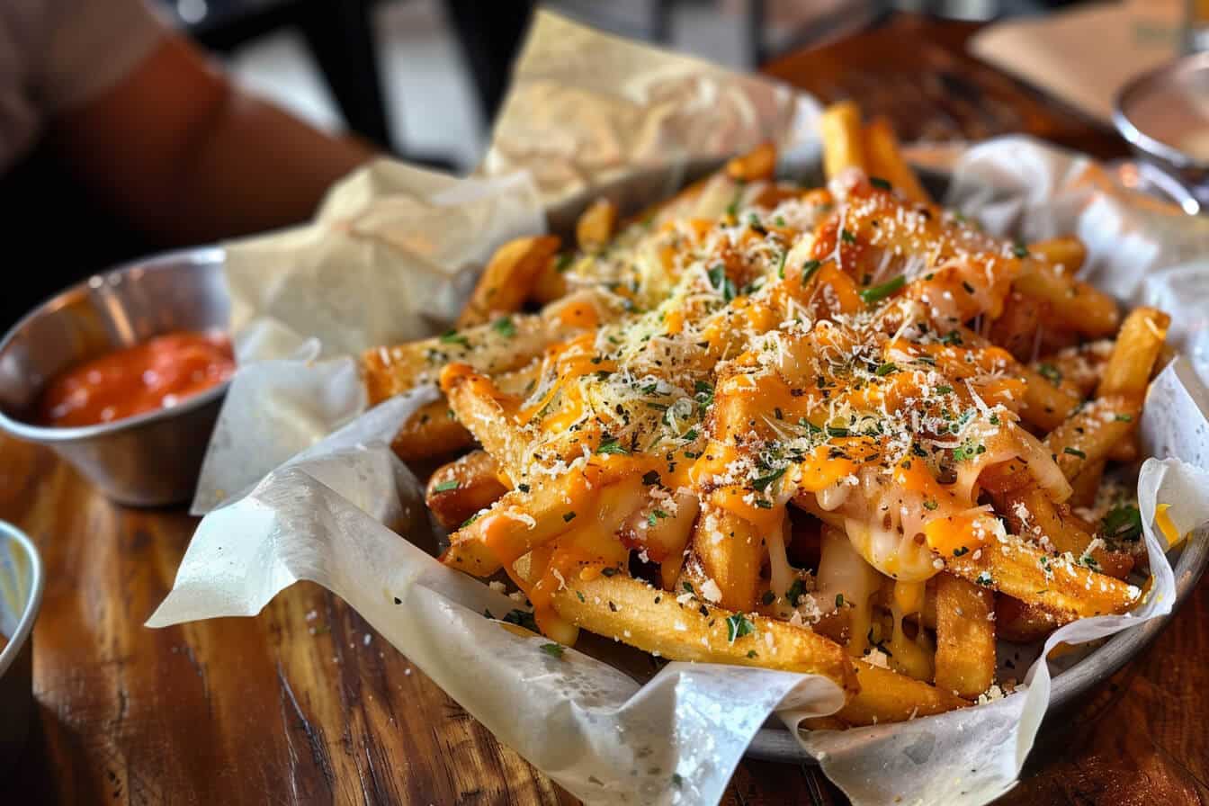 Papas Fritas con Salsa Valentina y Queso Papas Fritas con Salsa Valentina y Queso