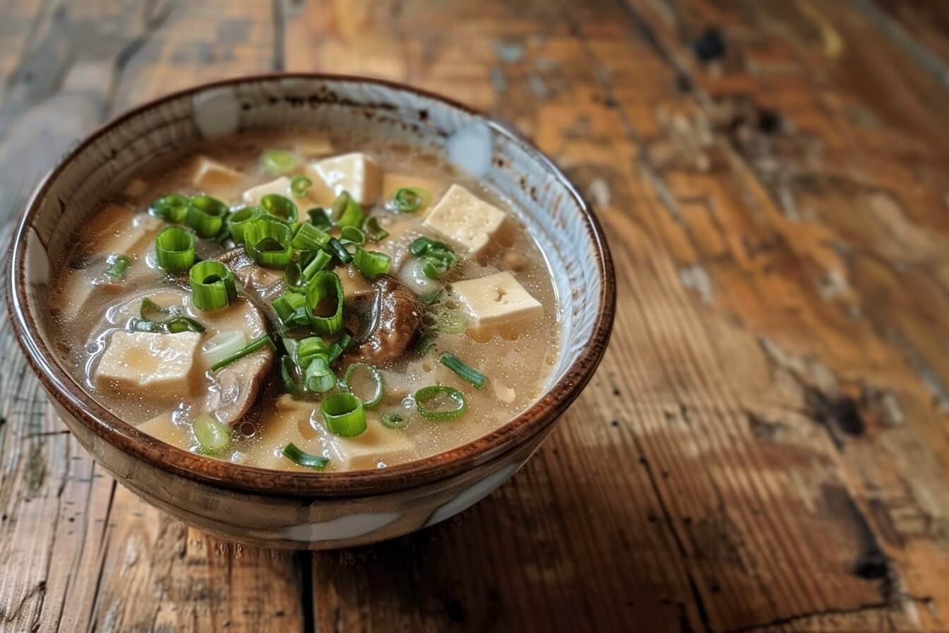Sopa de Orellanas y Miso Sopa de Orellanas y Miso