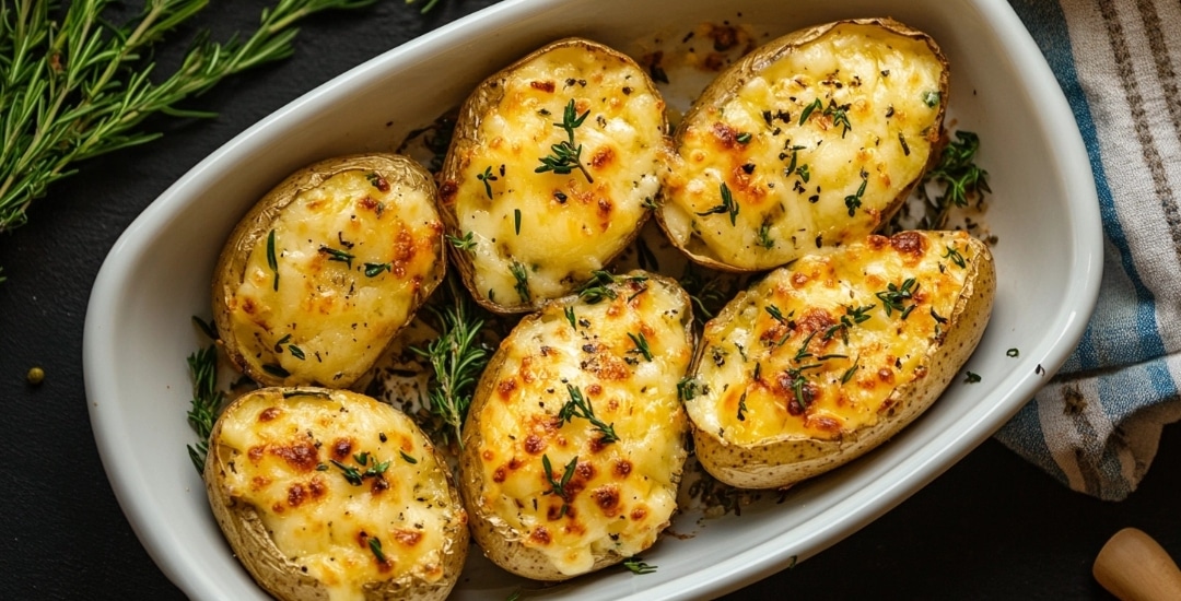 Papas gratinadas con queso