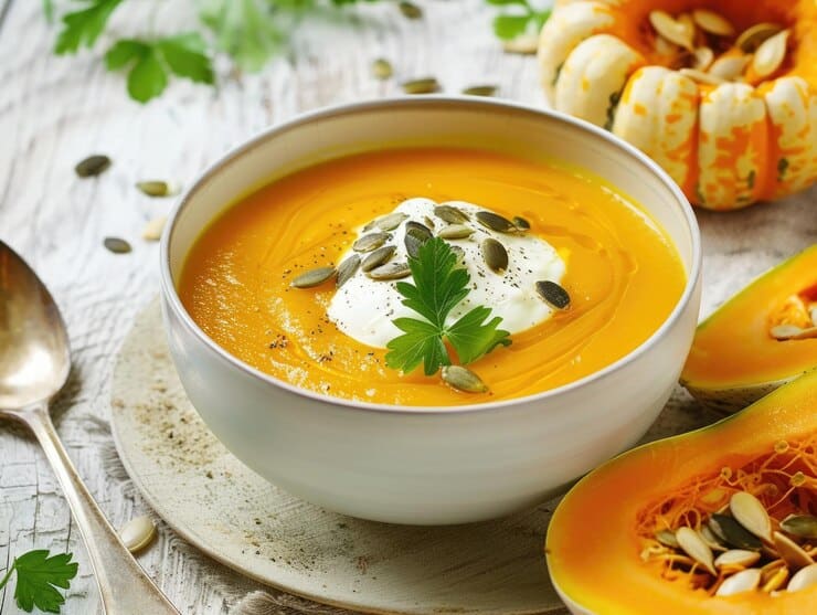 Sopa Cremosa de Calabaza y Patata