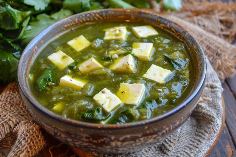 Crema de Chile Poblano con Queso