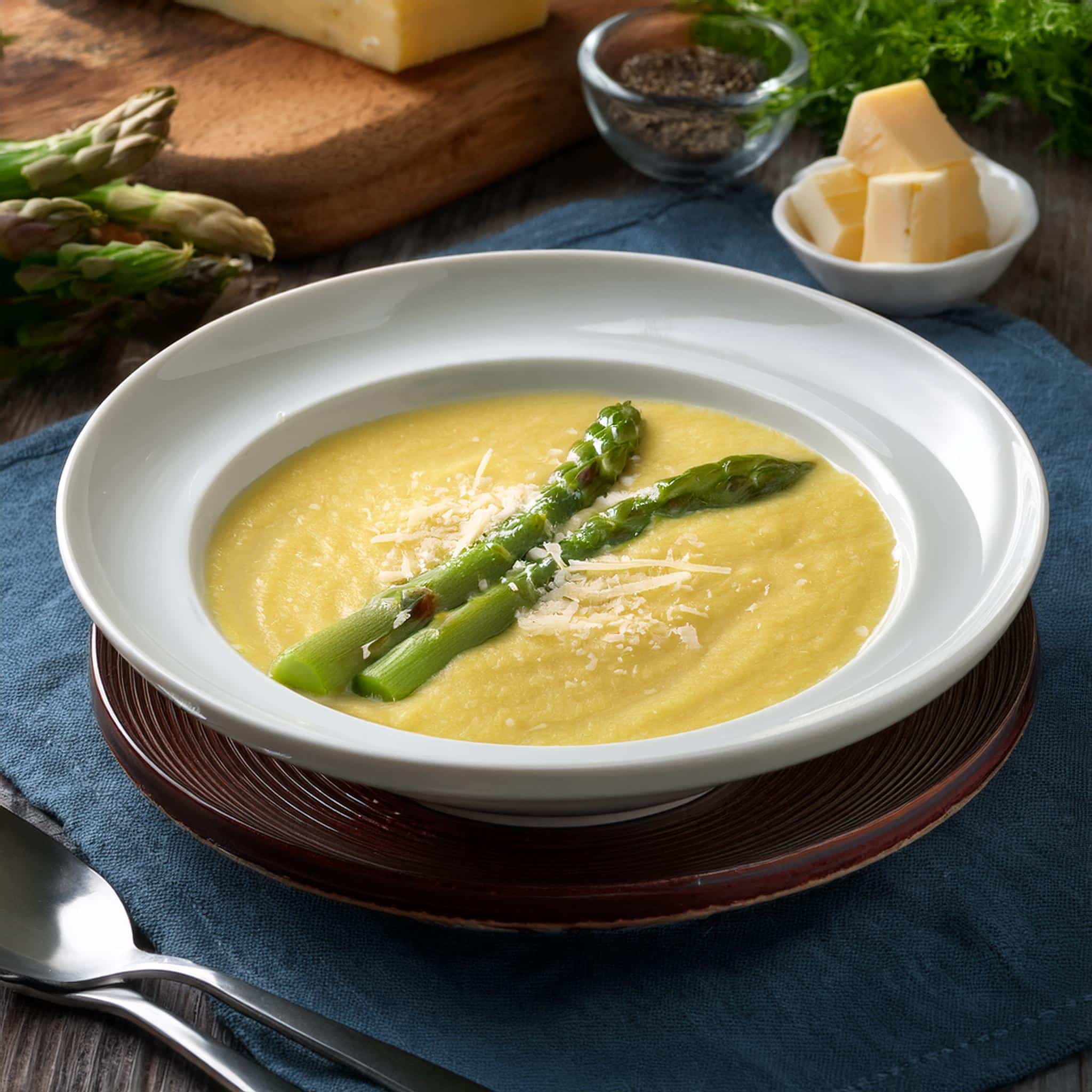 Crema de Espárragos con Queso