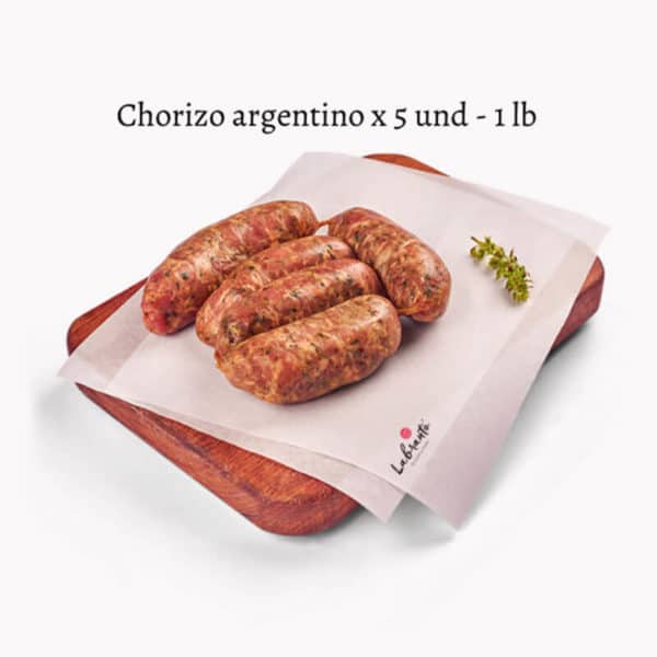 Chorizo Argentino X 5 Und 1 Libra