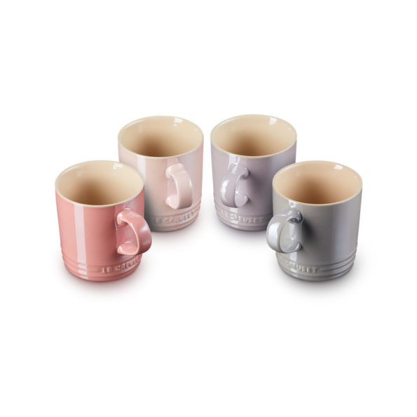 Metallics Set 4 Tazas Pastel Cerámica de gres