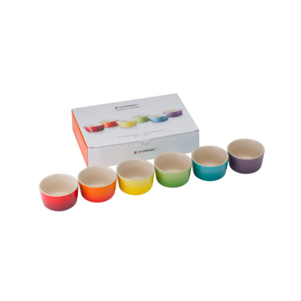 Rainbow Set 6 Mini Ramekines Cerámica de gres