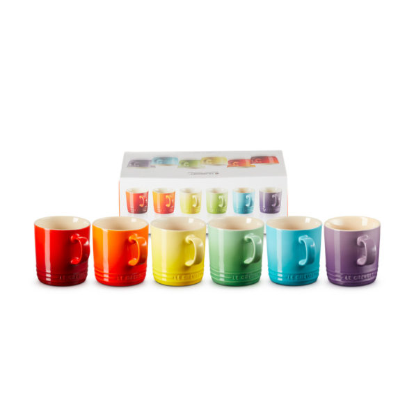 Rainbow Set 6 Tazas Cerámica de gres